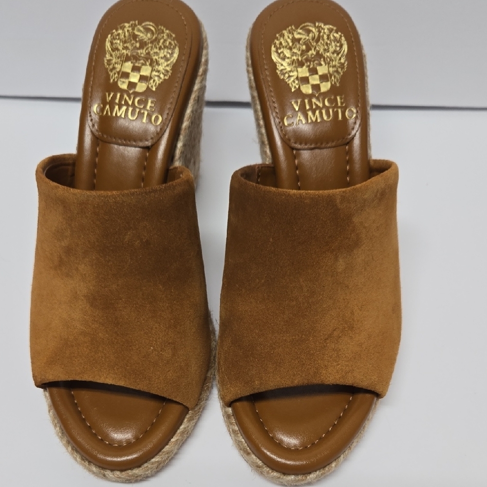 Vince Camuto Brown Suede Mules